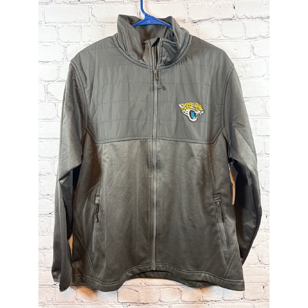 Jacksonville Jaguars Full Zip Jacket NFL Football Padded Gray Mens Size M